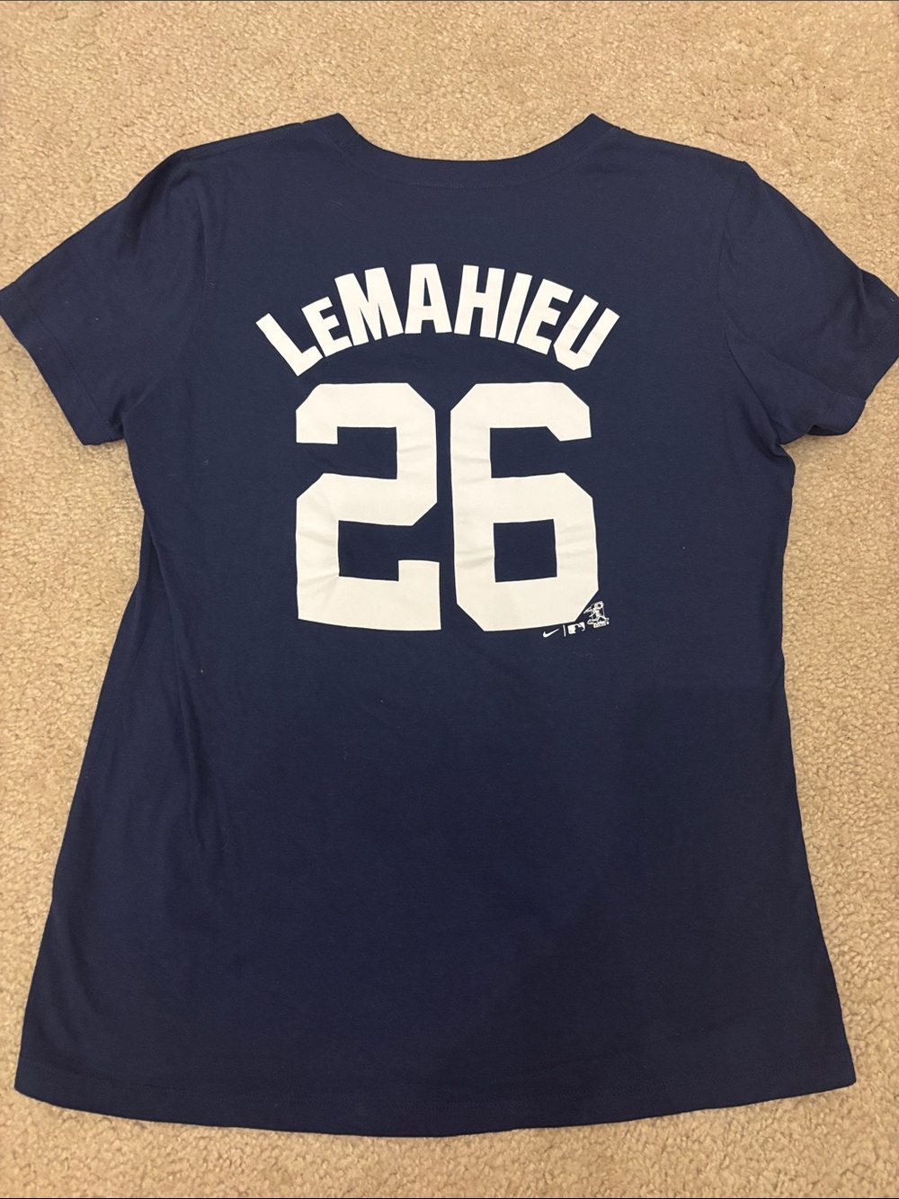 Nike Women's Yankees Navy Short Sleeve Lemahieu 26 T-Shirt - Size S